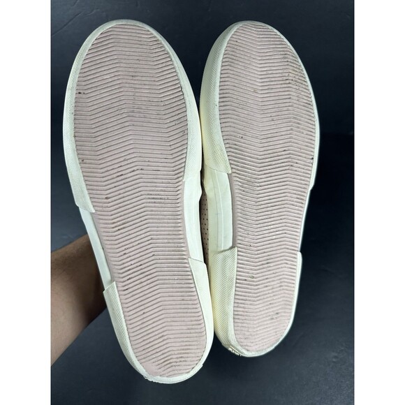 Michael Kors Keaton Perforated Slip-On Sneakers in Soft Beige Leather Size 8 - Picture 7 of 10